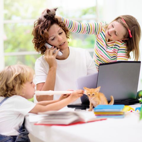 Home working with children